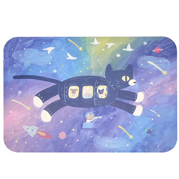 【夜空中的冒險】軟式珪藻土吸水地墊